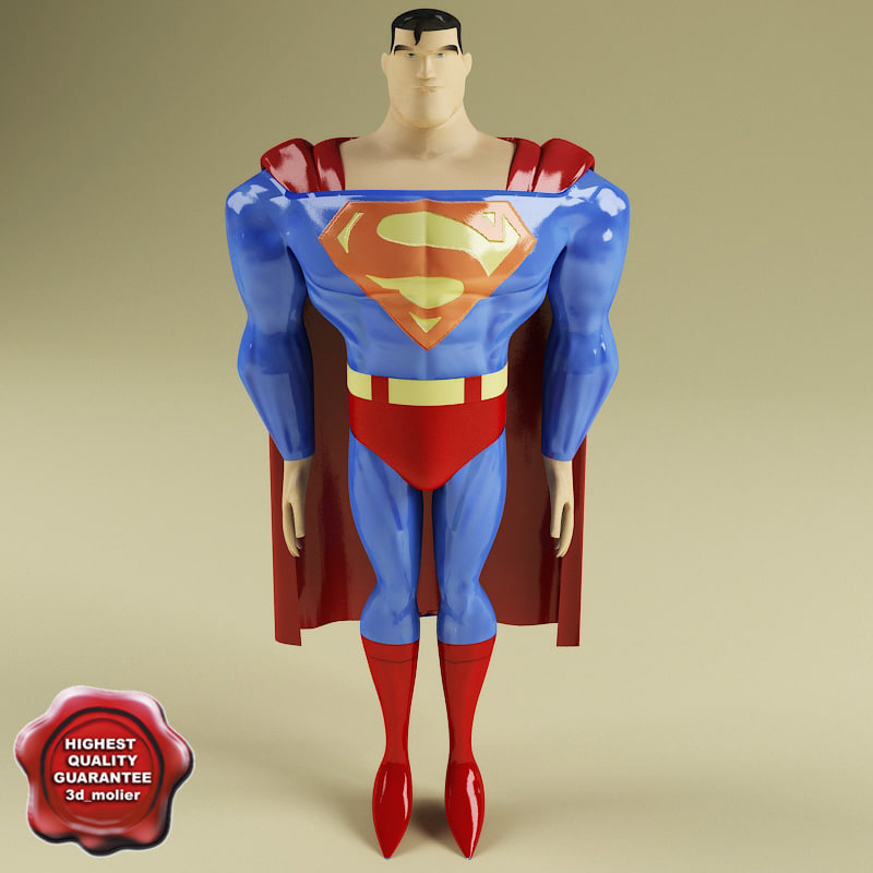 3ds max superman modelled