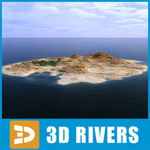 3d island sea view model