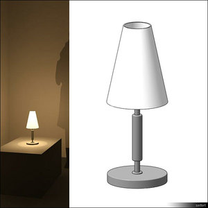 free table lamp 3d model