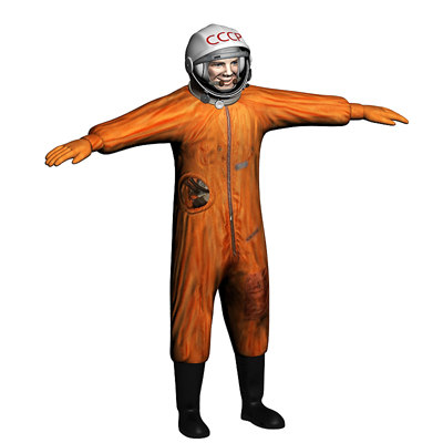 3d yuri gagarin human world model