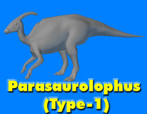 parasaurolophus type-1 3d model