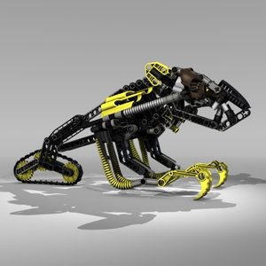 3d model lego robot bionicle