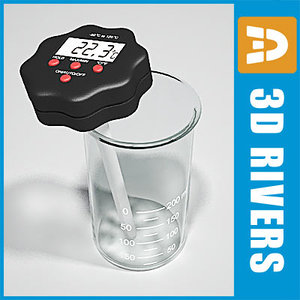 digital thermometer 3d 3ds
