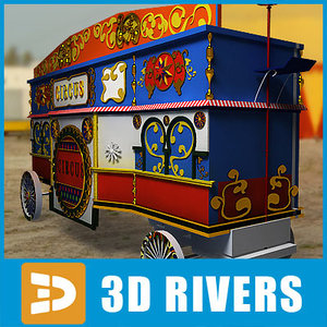 3d model circus trailer