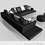 3d luxury corner sofa leather