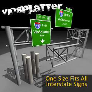 interstate sign 3d model