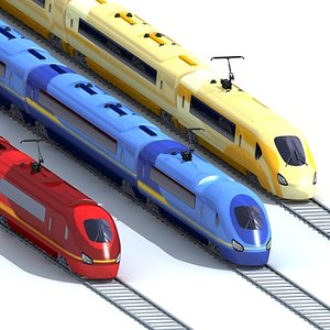 trains tracks 3d model
