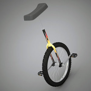 unicycle cycle 3d max