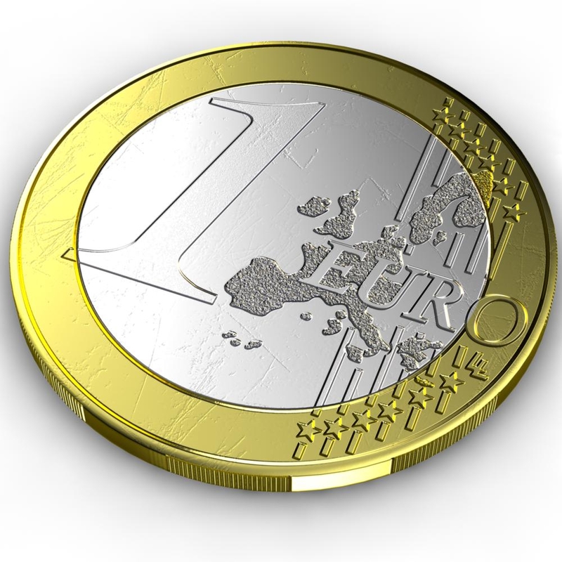 3d coin 1 euro finland