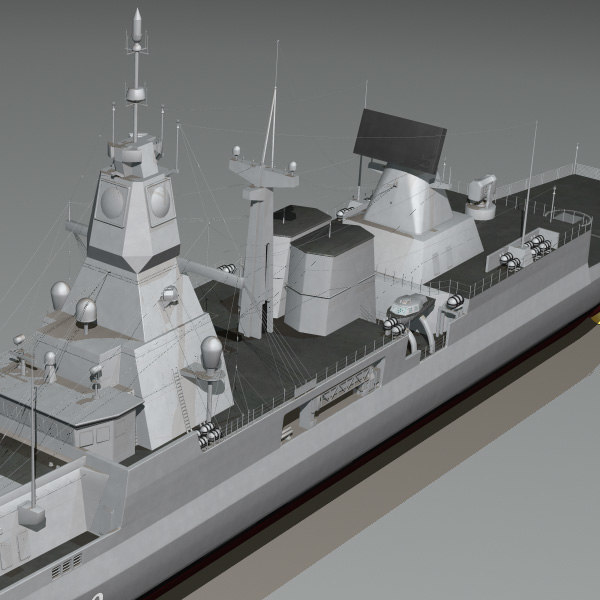 f124 sachsen class frigates 3d model