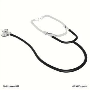 3d stethoscope medical doctor model