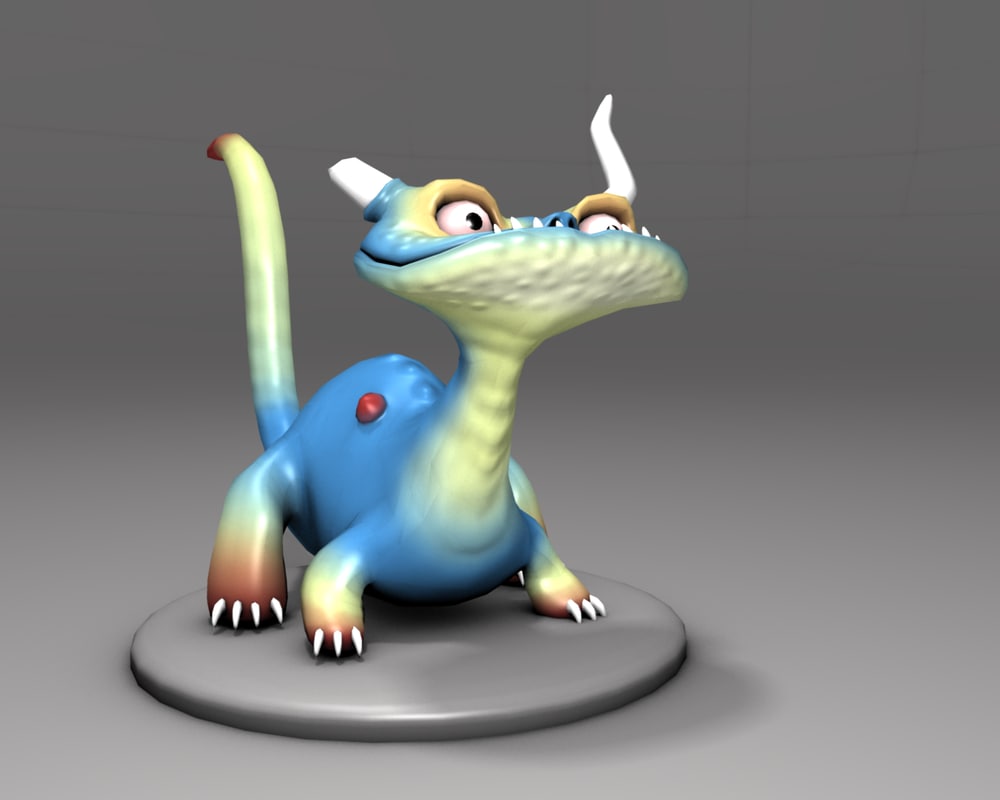 free dragon blender rigged 3d model