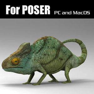 chameleon character poser 3d pz3