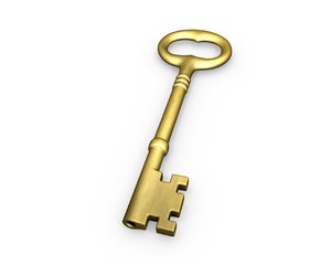 obj brass skeleton key