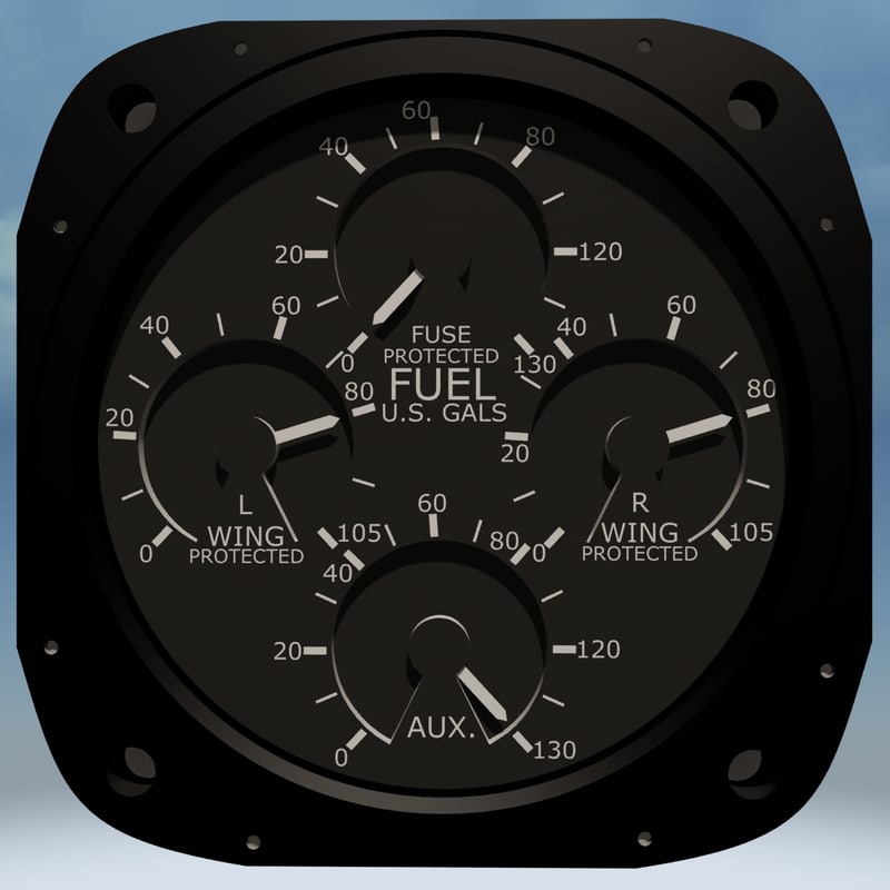 max fuel gauge aircraft instrument