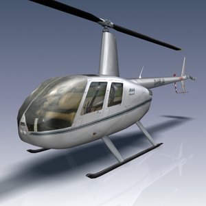3ds max robinson r44 helicopter