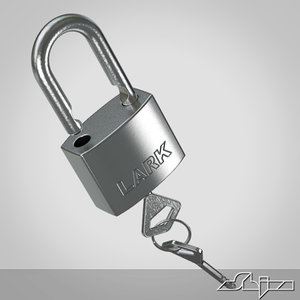 lock padlock 3d model