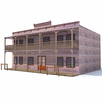 3d western house model