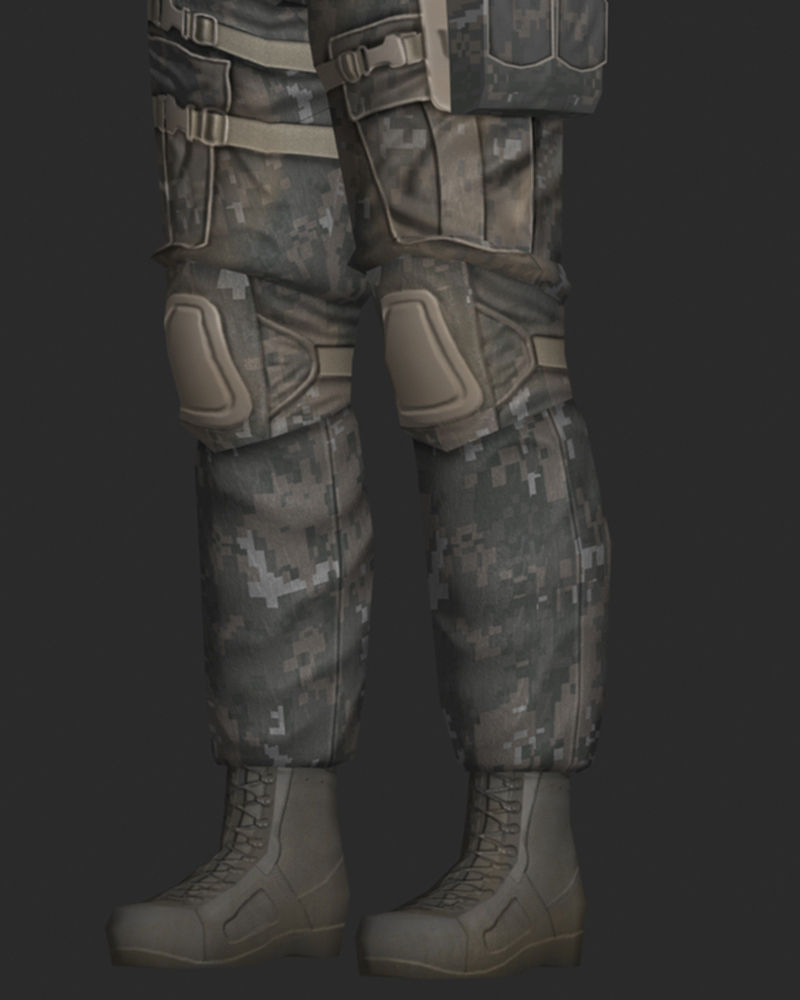 3d human military soldier model