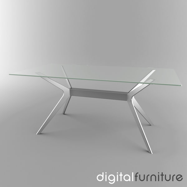 dining table 3d dxf