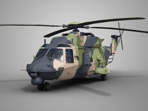 nhi nh90 military helicopter 3d max