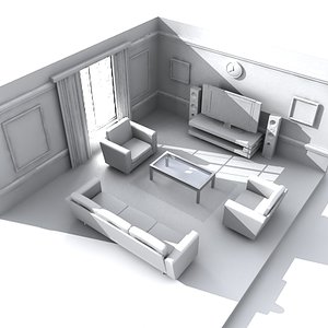 living room 3d max