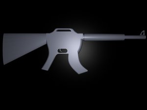 3d m16 assault rifle model