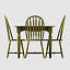 3d model of dining room table chairs