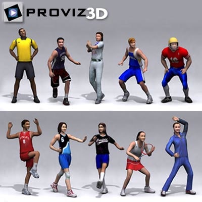  3ds  max  people  sports people 