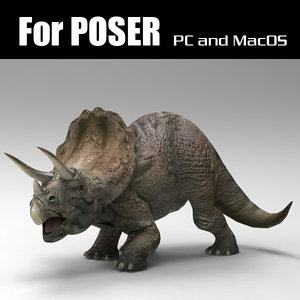triceratop poser 3d model