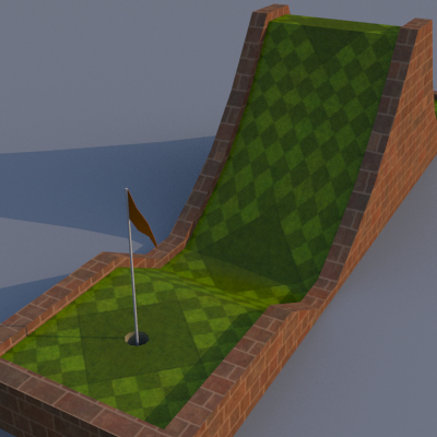 3d mini golf hole model