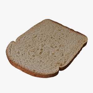3d model bread slice