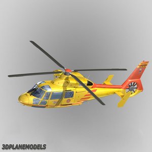 eurocopter dauphin helicopter 3d model