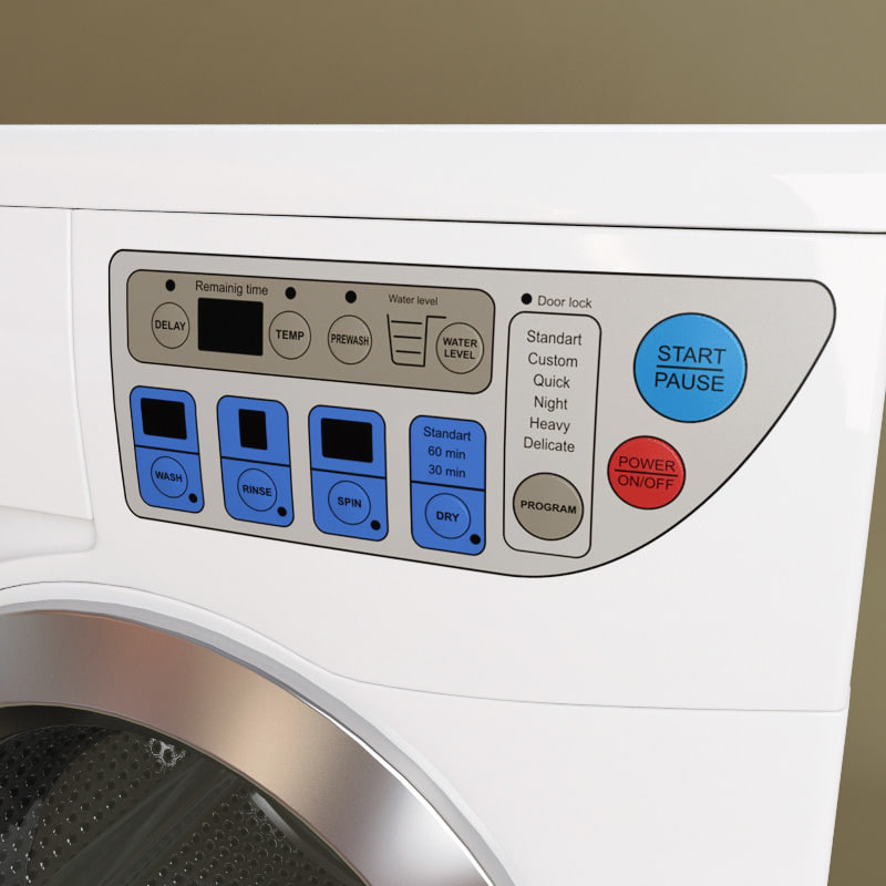 haier washer dryer combo 3d model