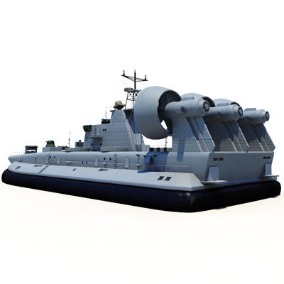 Zubr Class Lcac Hovercraft 3d Model