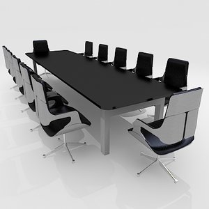 3d model meeting conference room furniture