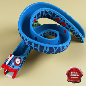 3d water slide v2 snake model