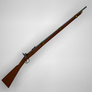 3d civil war rifle model