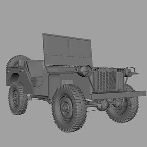 3d model bantam willys jeep