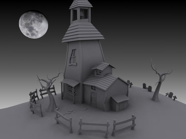 haunted house 3d max