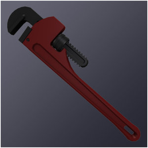 adjustable pipe wrench 3d model