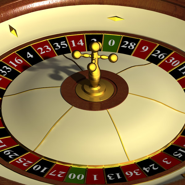american roulette wheel table 3d model