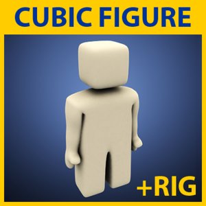 simple cubic figure 3d model