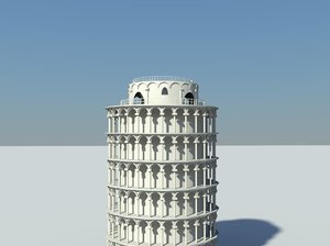 leaning tower pisa 3d model