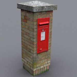 3ds max village postbox post