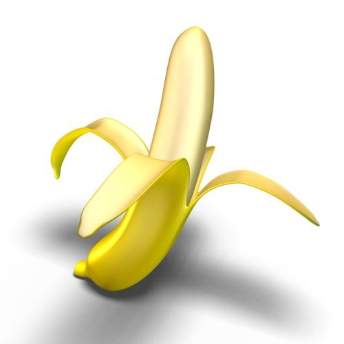 3d cartoon banana model