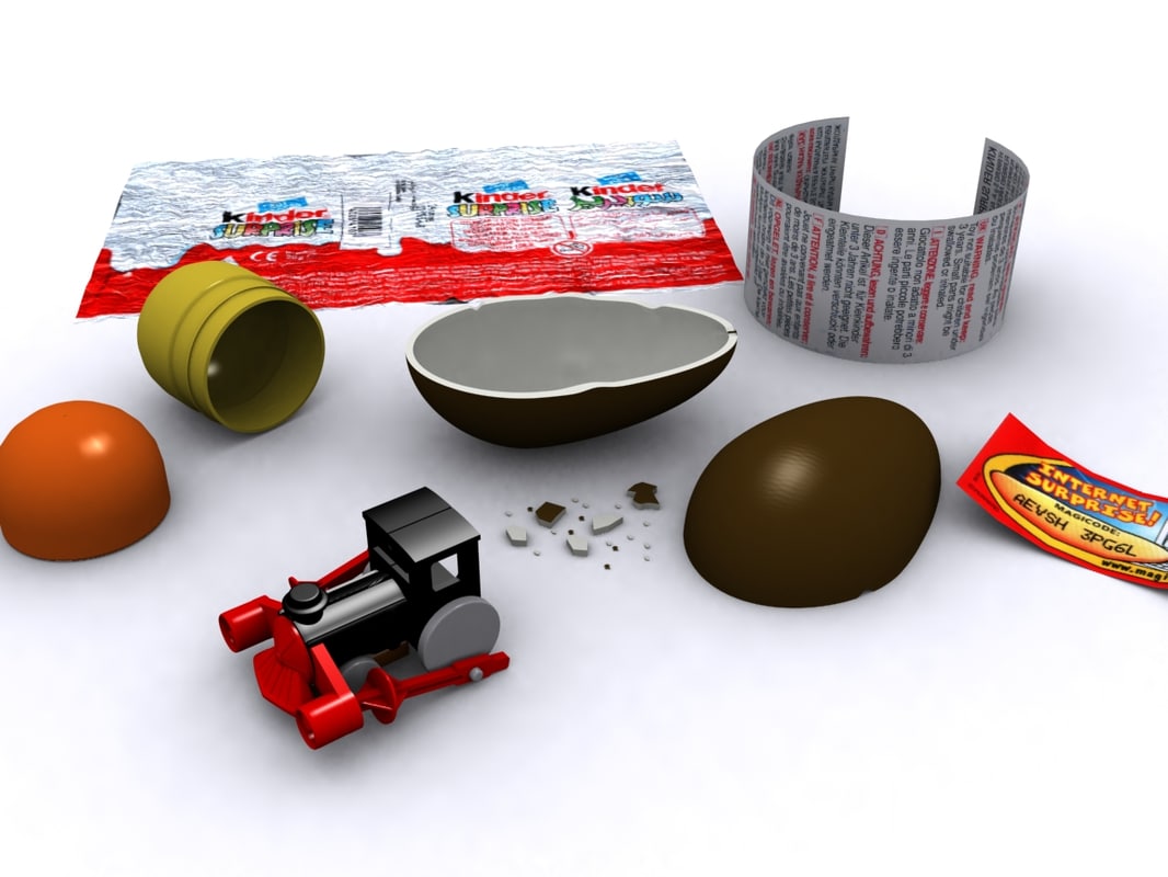 3d model kinder surprise egg toy