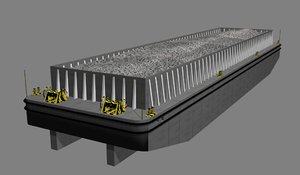 3d loose cargo barge
