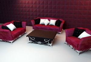 3d model sofa combination