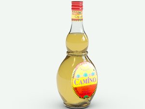 3d camino tequila bottle